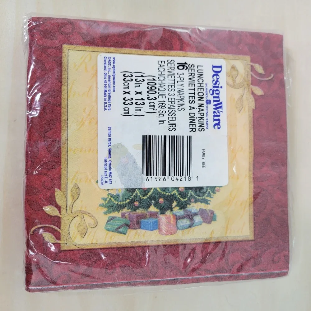 DesignWare Christmas Tree Luncheon Napkins‎ 16 Ct Holiday Party Decor Sealed